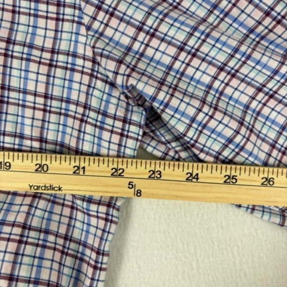 Le Tigre men’s Long Sleeve Button Down White with Red/Blue Stripes Size L - Picture 8 of 10